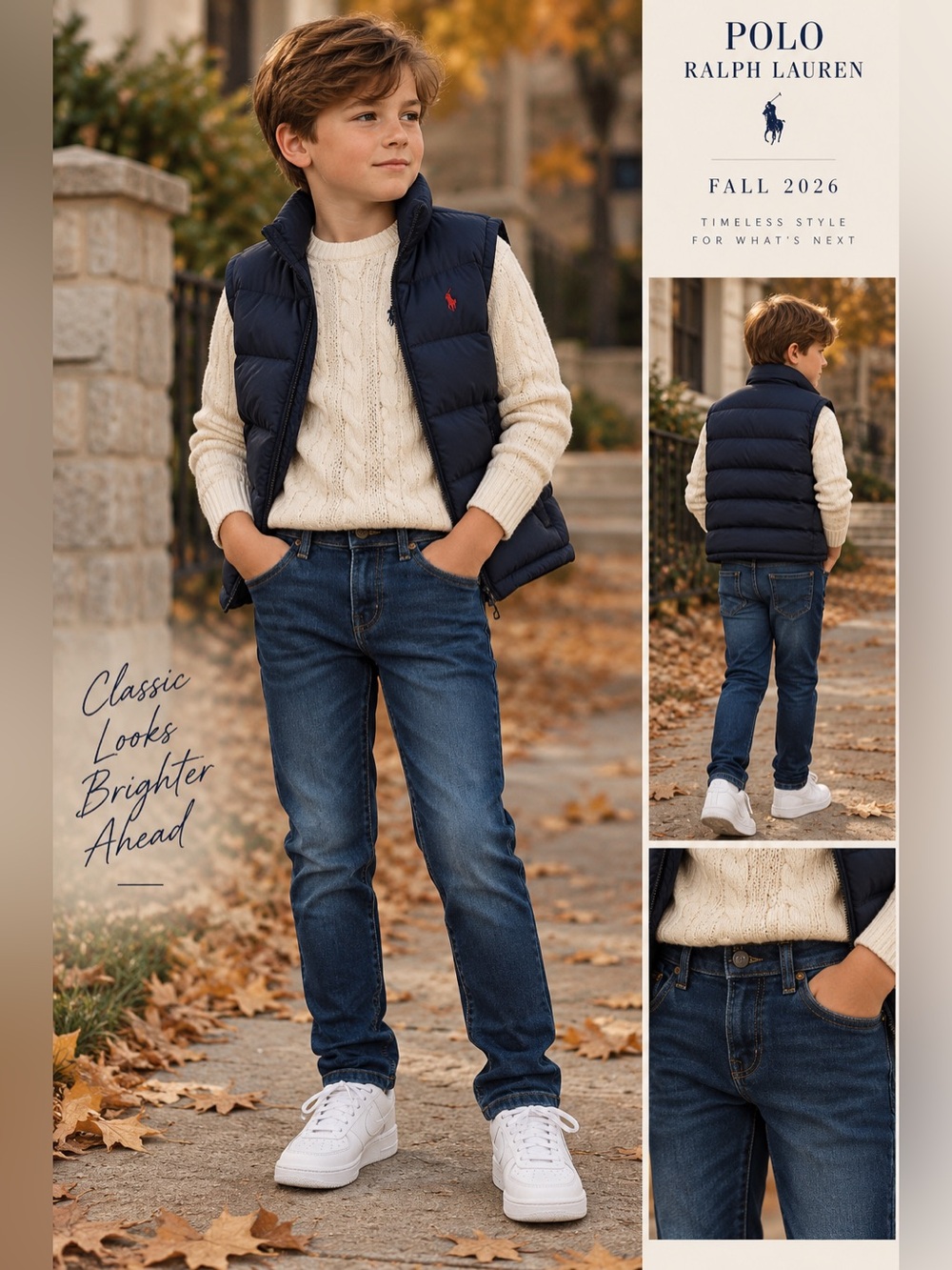 Ralph Lauren Dark Navy Slim Straight boys Jeans